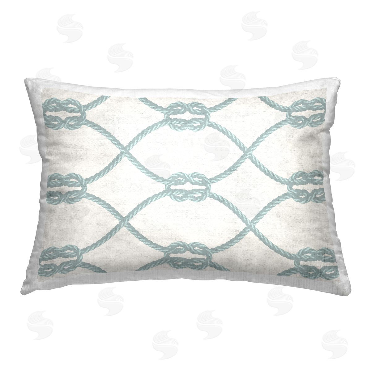 Daphne Polselli Nautical Boat Knots Printed Plush Polyester Throw Pillow
