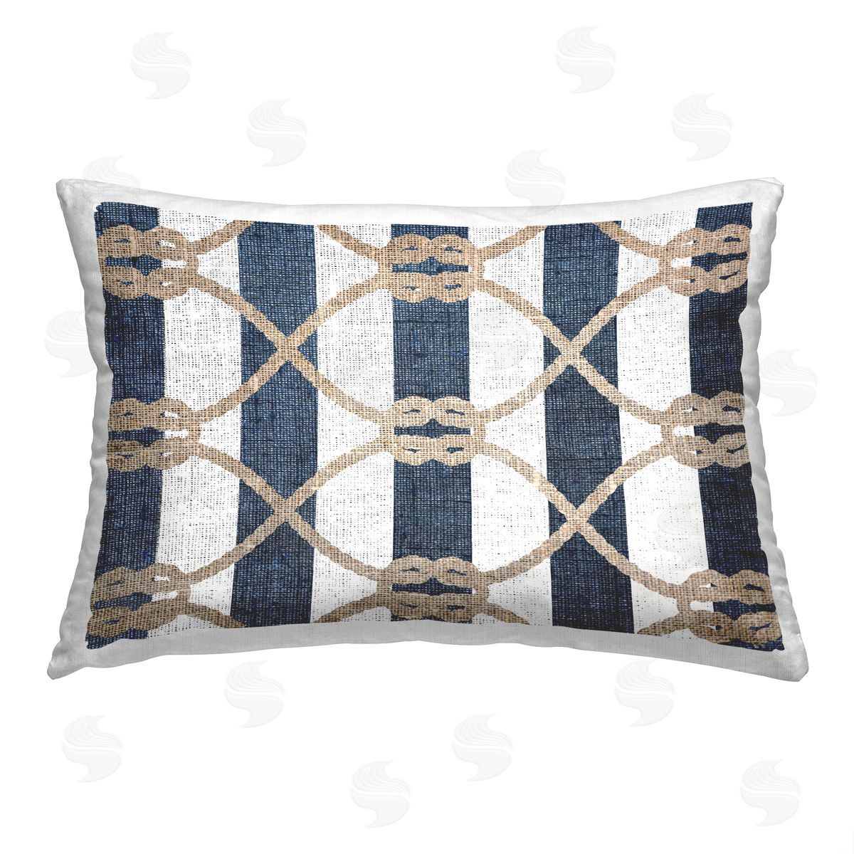 Stupell Studio Maritime Knot Pattern Printed Plush Polyester Throw Pillow