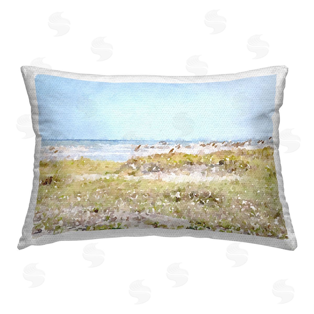Stede Bonnett Coastal Sea Grass Outdoor Quick-Dry Polyester Printed Throw Pillow