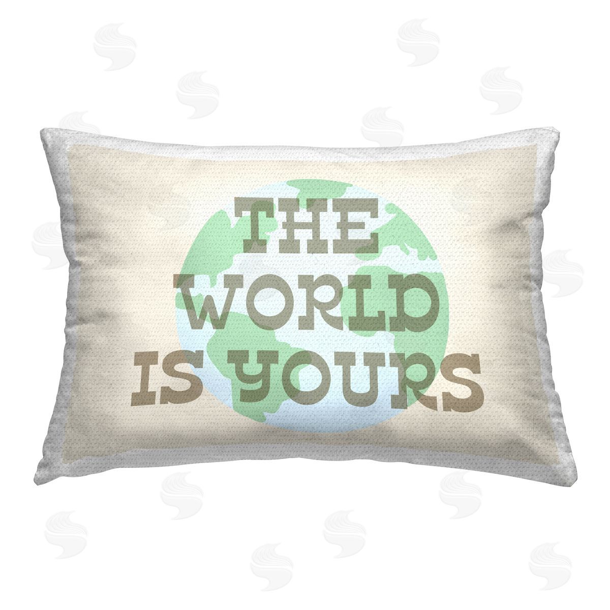 Daphne Polselli Inspirational World Phrase Outdoor Quick-Dry Polyester Printed Throw Pillow