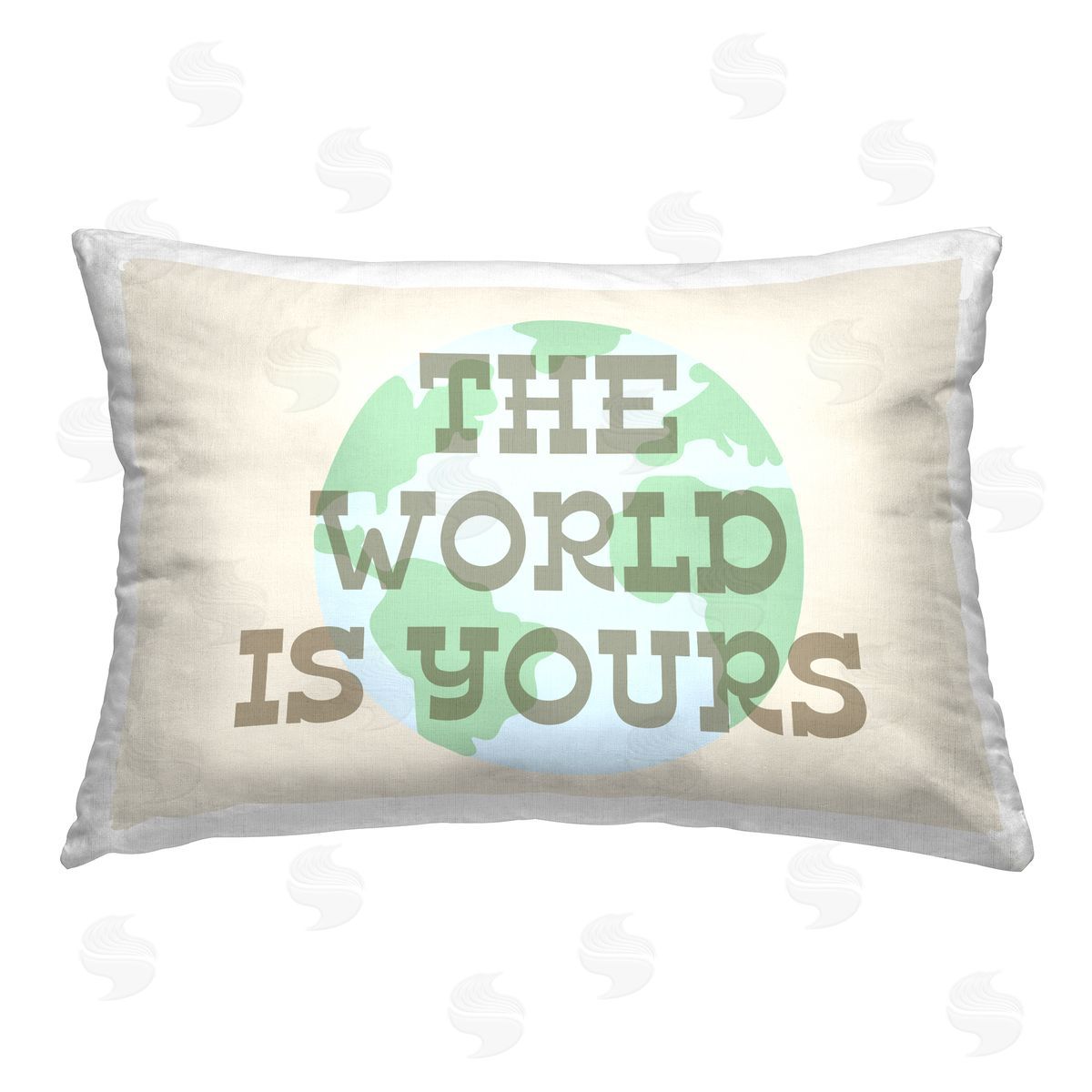 Daphne Polselli Inspirational World Phrase Printed Plush Polyester Throw Pillow