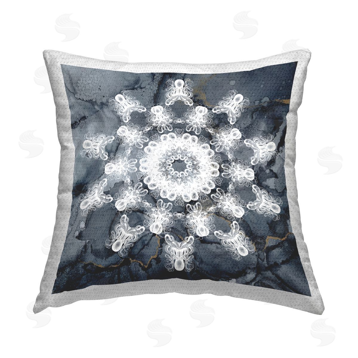 Christine Zalewski Boho Abstract Fractal Outdoor Quick-Dry Polyester Printed Throw Pillow