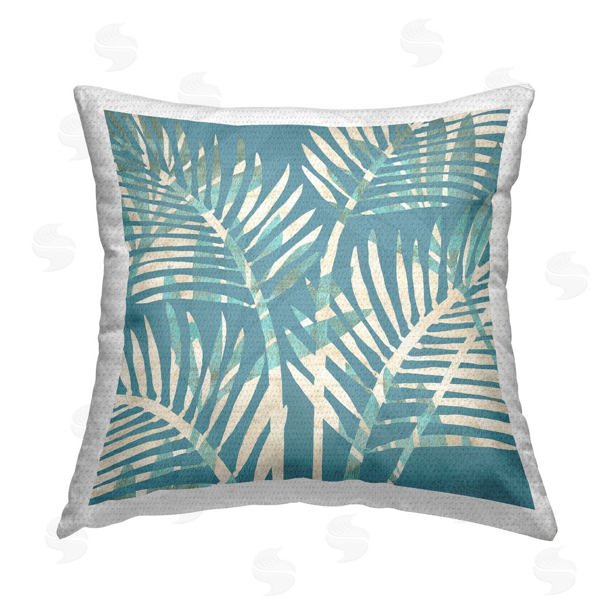 Flora Kouta Tropical Palm Leaves Outdoor Quick-Dry Polyester Printed Throw Pillow