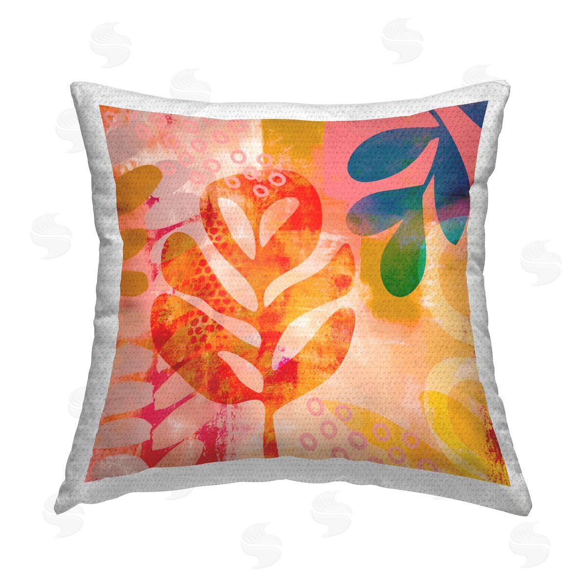 Andrea Haase Modern Tropical Leaves Outdoor Quick-Dry Polyester Printed Throw Pillow