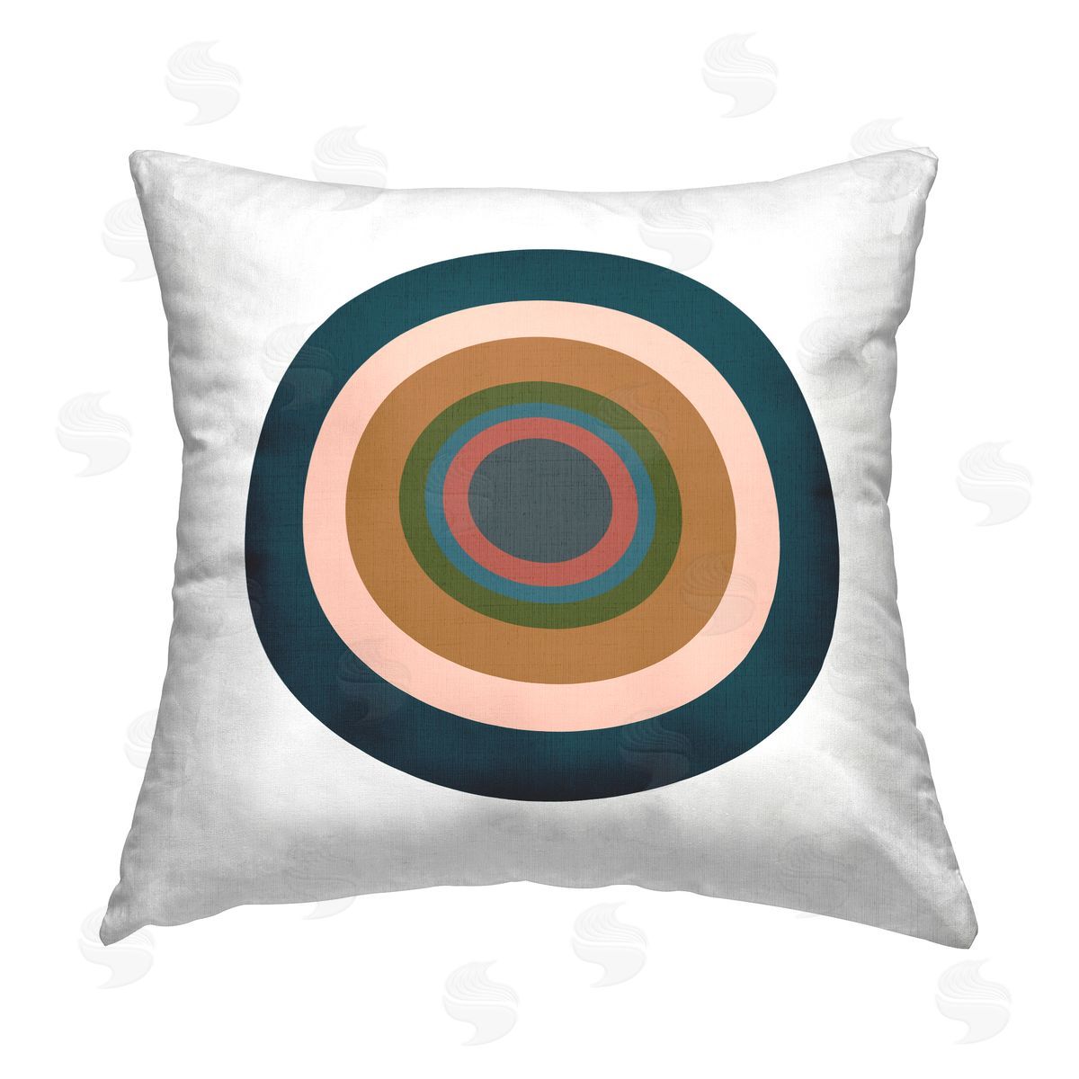 Jim Schlotzhauer Boho Circle Pattern Printed Plush Polyester Throw Pillow
