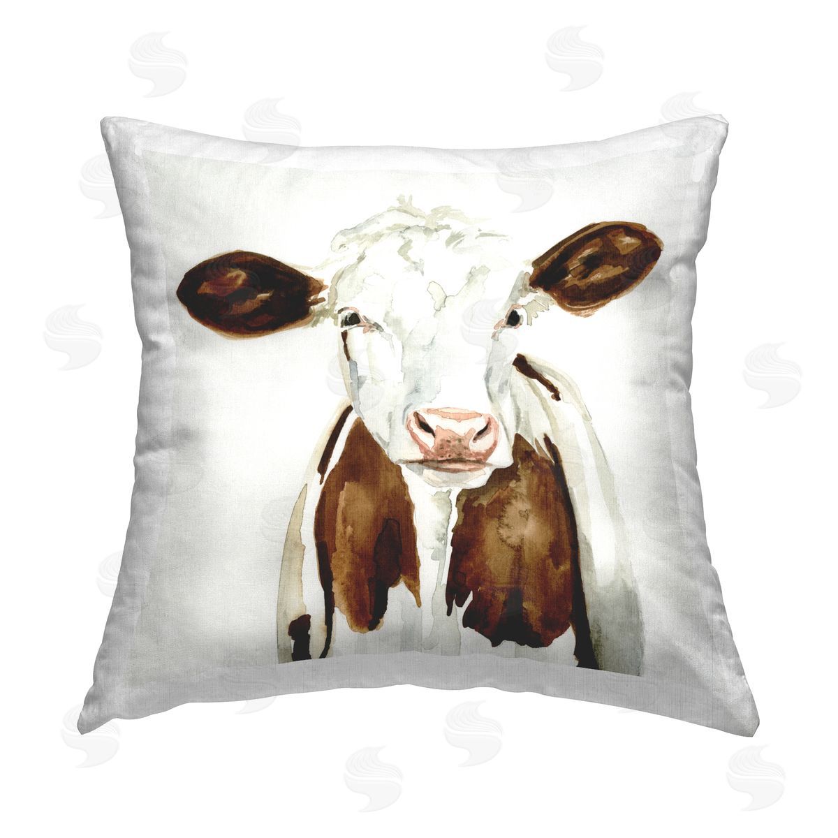 Victoria Barnes Brown Spotted Cow Printed Plush Polyester Throw Pillow