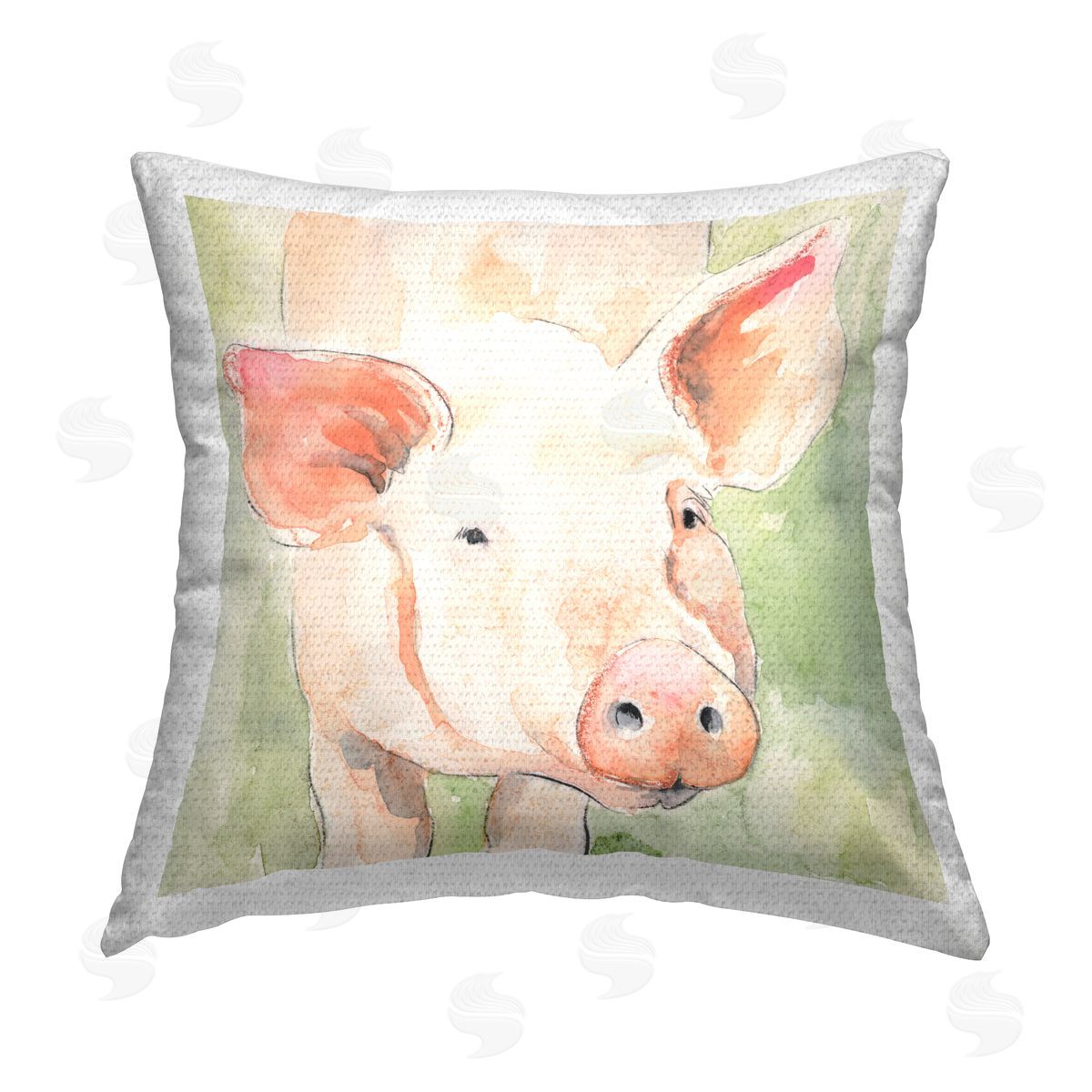 Victoria Barnes Abstract Pig Face Outdoor Quick-Dry Polyester Printed Throw Pillow
