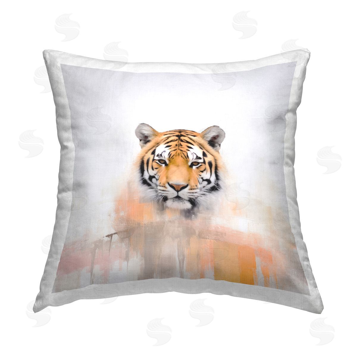 Irena Orlov Abstract Modern Tiger Printed Plush Polyester Throw Pillow