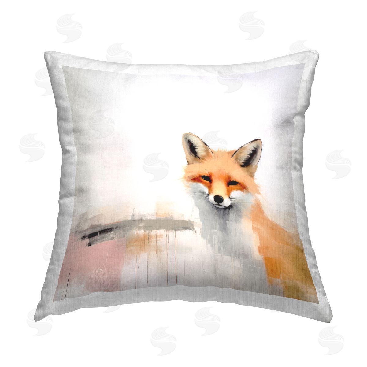 Irena Orlov Abstract Fox Wildlife Printed Plush Polyester Throw Pillow