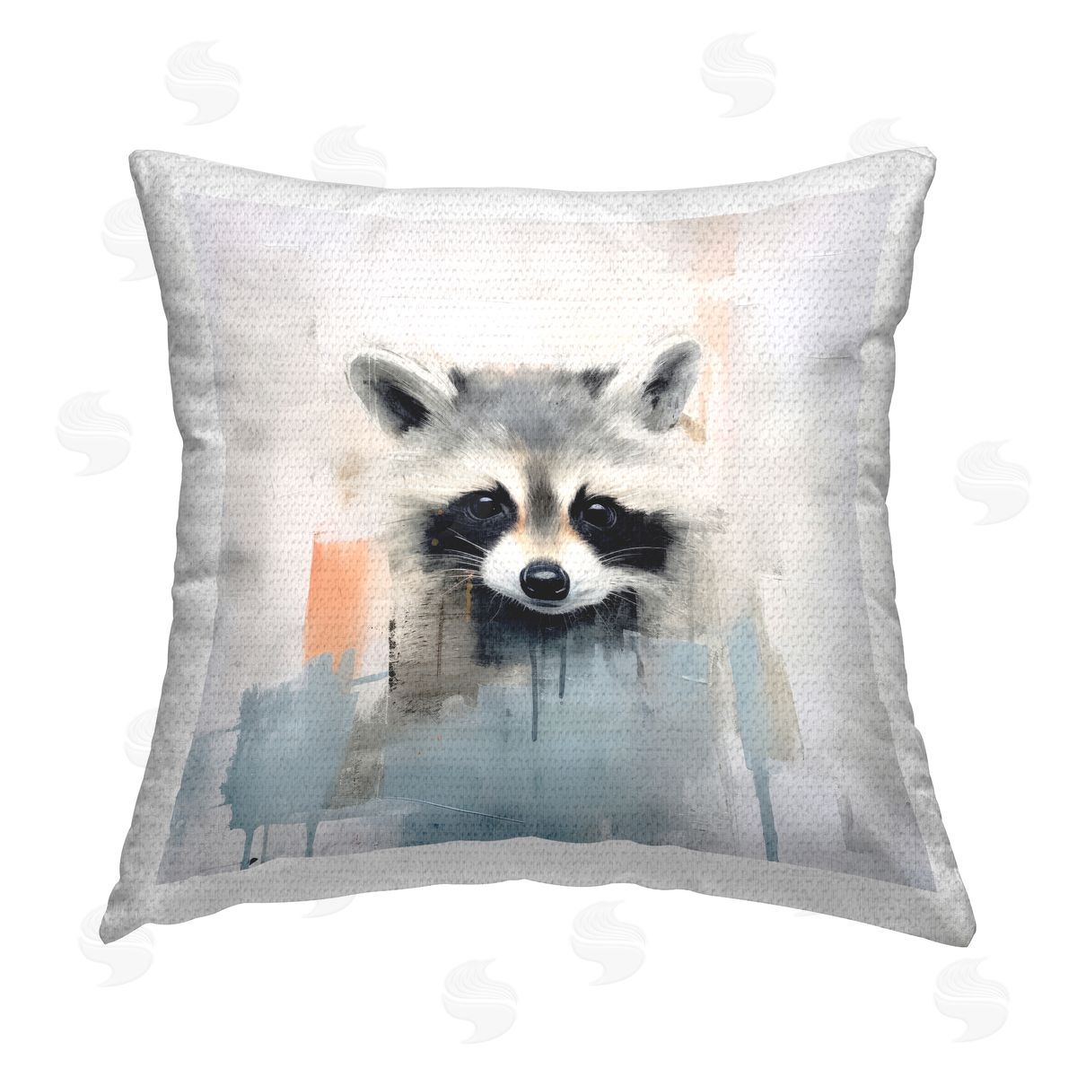 Irena Orlov Raccoon Modern Drip Outdoor Quick-Dry Polyester Printed Throw Pillow