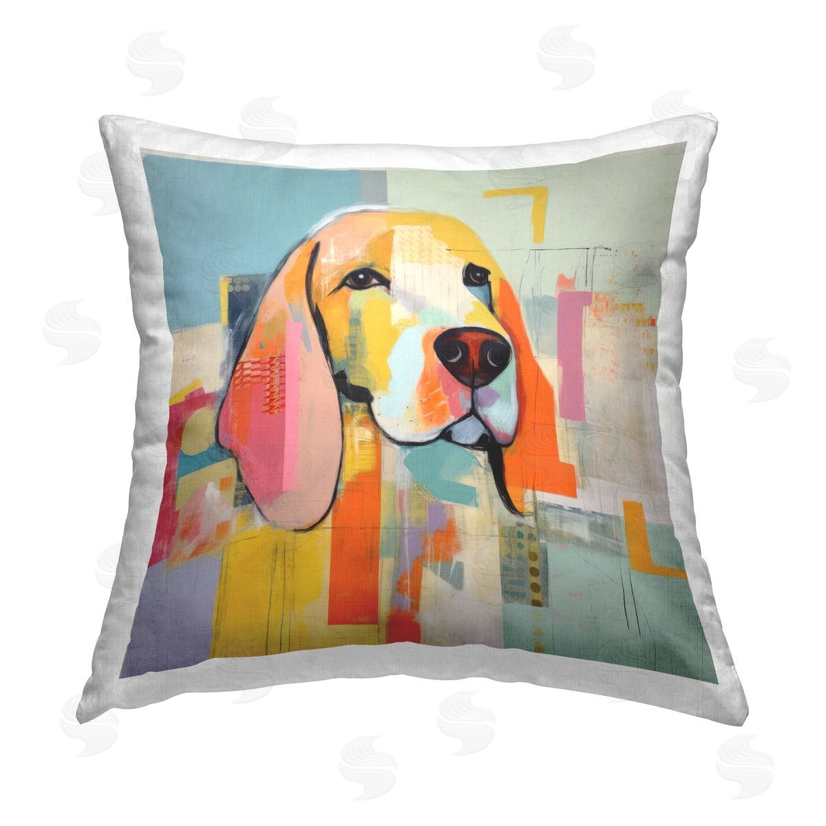 Irena Orlov Abstract Labrador Dog Printed Plush Polyester Throw Pillow