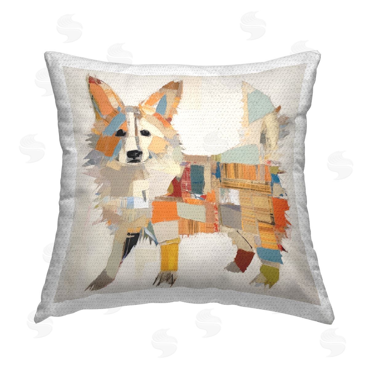 Irena Orlov Abstract Patterned Dog Outdoor Quick-Dry Polyester Printed Throw Pillow