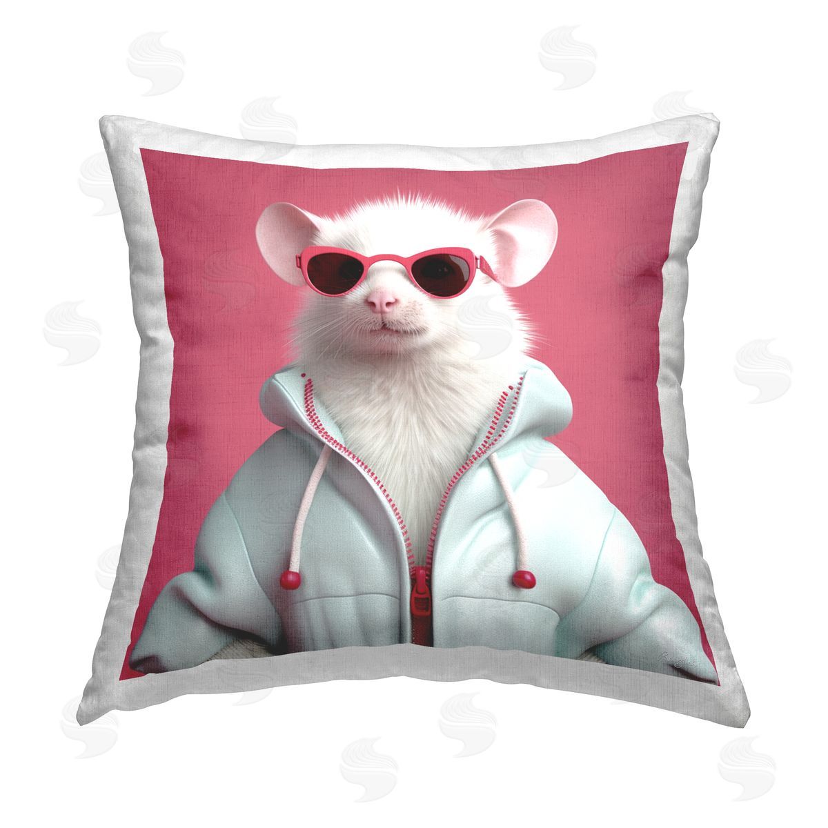 Roozbeh Mouse Fashion Jacket Printed Plush Polyester Throw Pillow