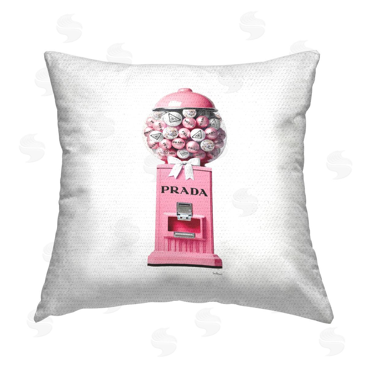 Amanda Greenwood Pink Fashion Gumballs Outdoor Quick-Dry Polyester Printed Throw Pillow
