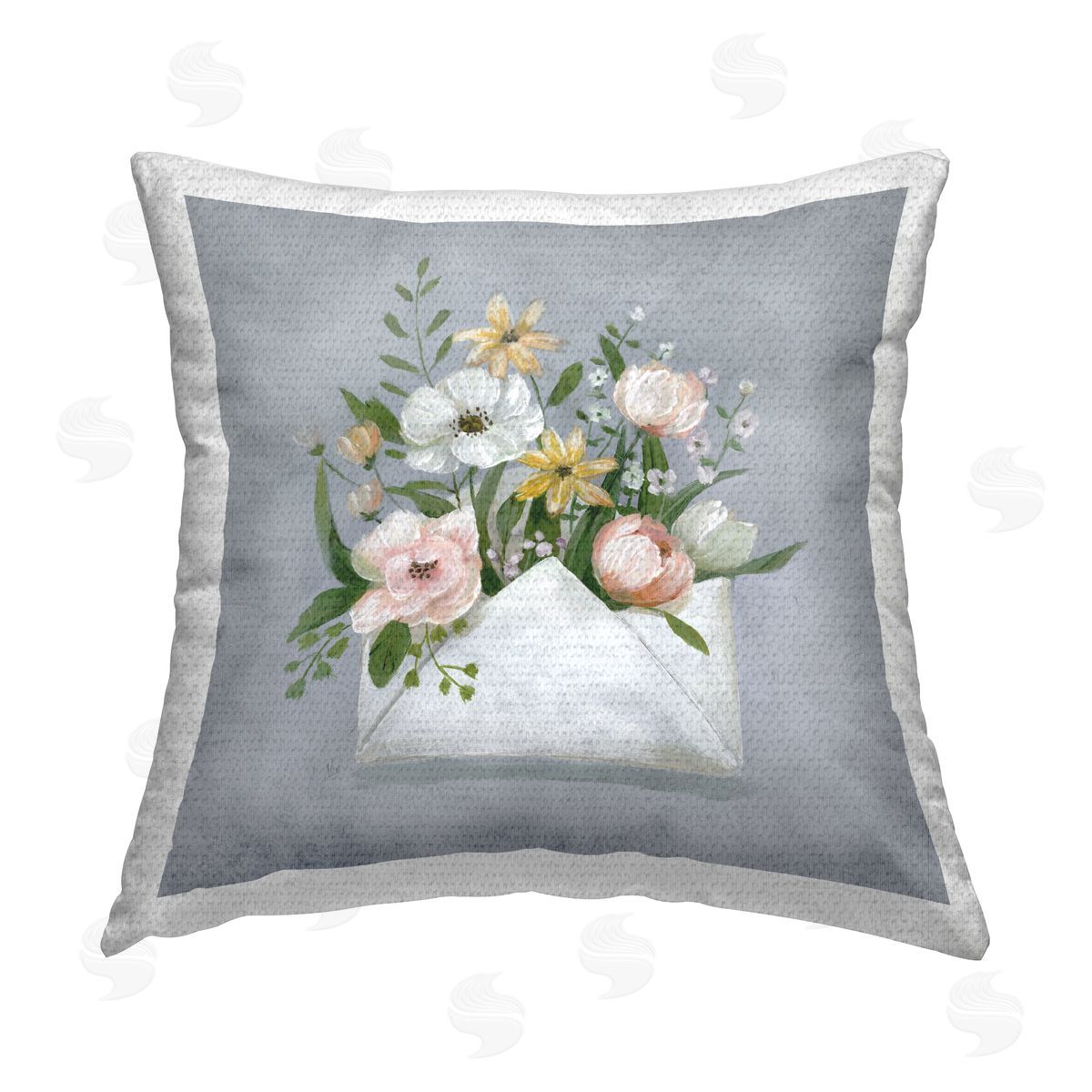 Nan Flower Bloom Mail Outdoor Quick-Dry Polyester Printed Throw Pillow