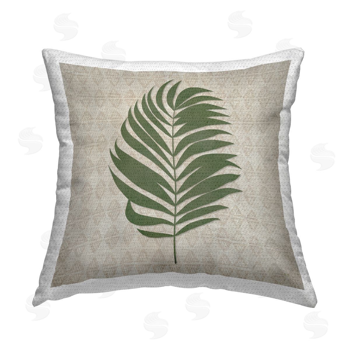 Susan Jill Palm Leaf Patterned Outdoor Quick-Dry Polyester Printed Throw Pillow