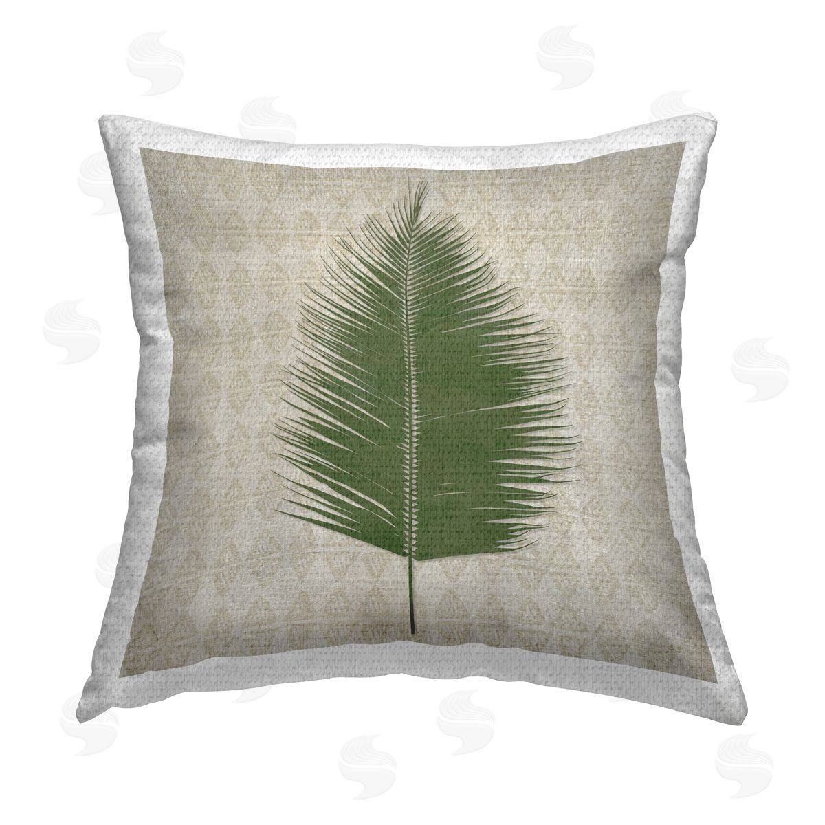 Susan Jill Boho Leaf Patterned Outdoor Quick-Dry Polyester Printed Throw Pillow