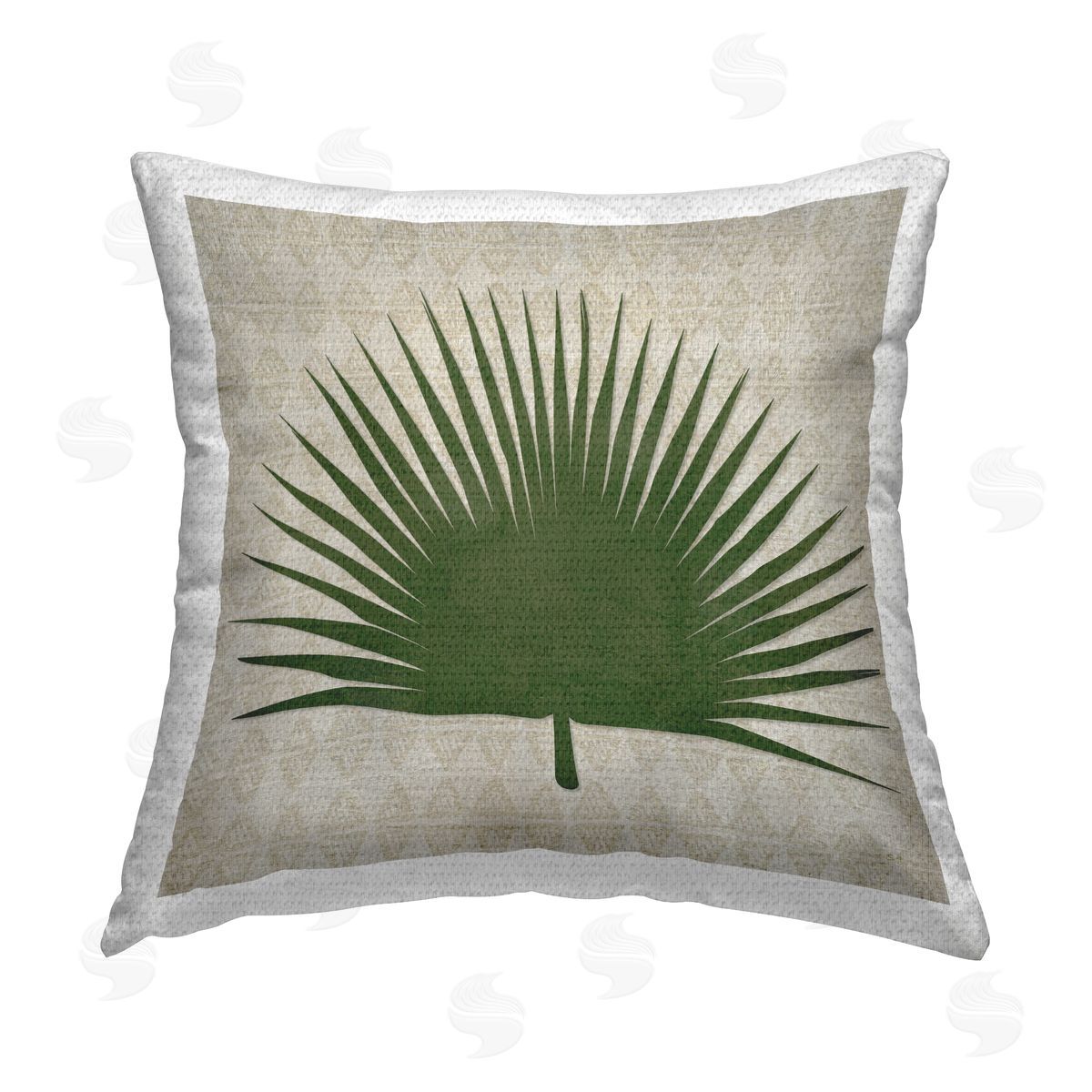 Susan Jill Fan Palm Patterned Outdoor Quick-Dry Polyester Printed Throw Pillow