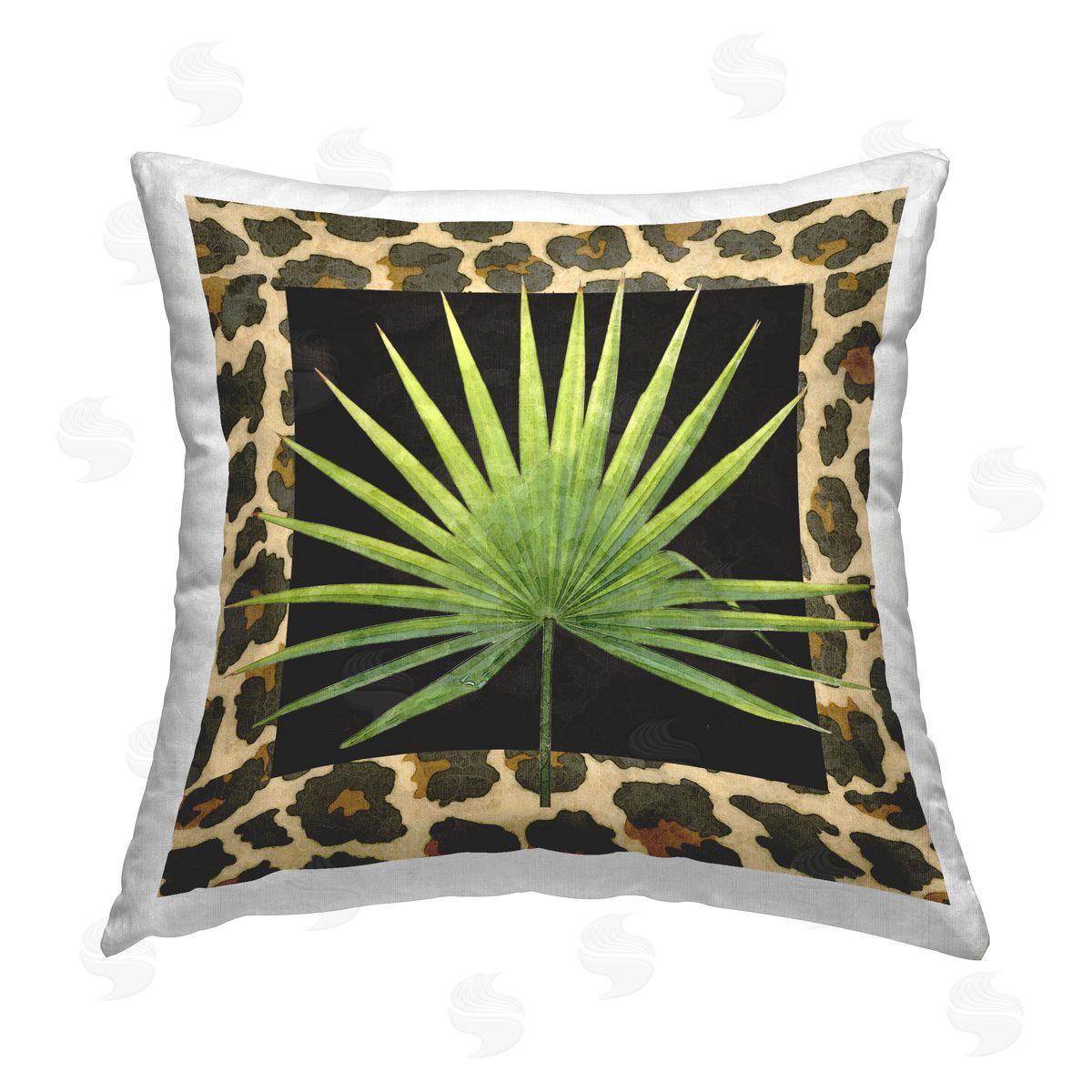 Alonzo Saunders Tropical Patterned Palm Printed Plush Polyester Throw Pillow