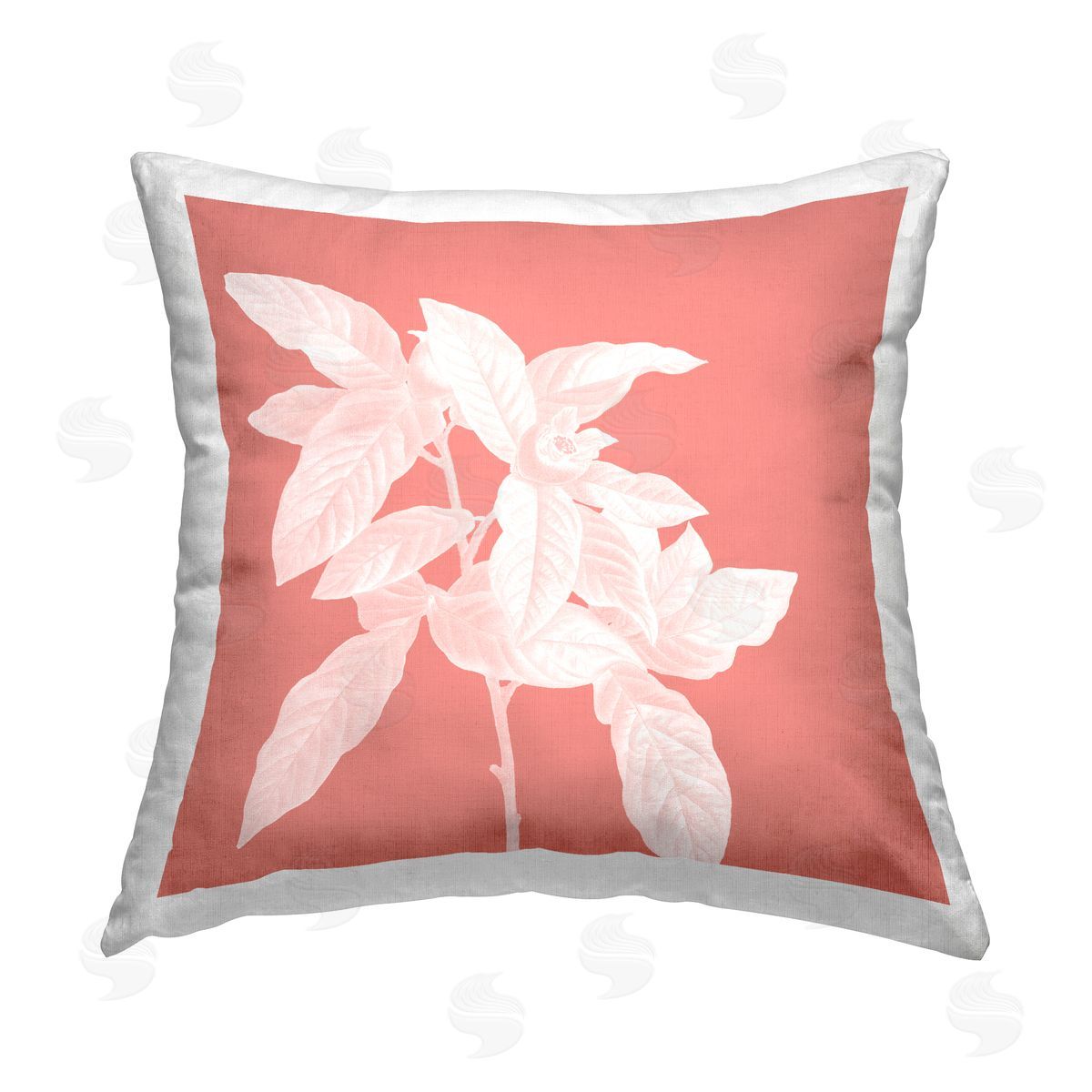 Andrea Haase Pink Flower Sprout Printed Plush Polyester Throw Pillow