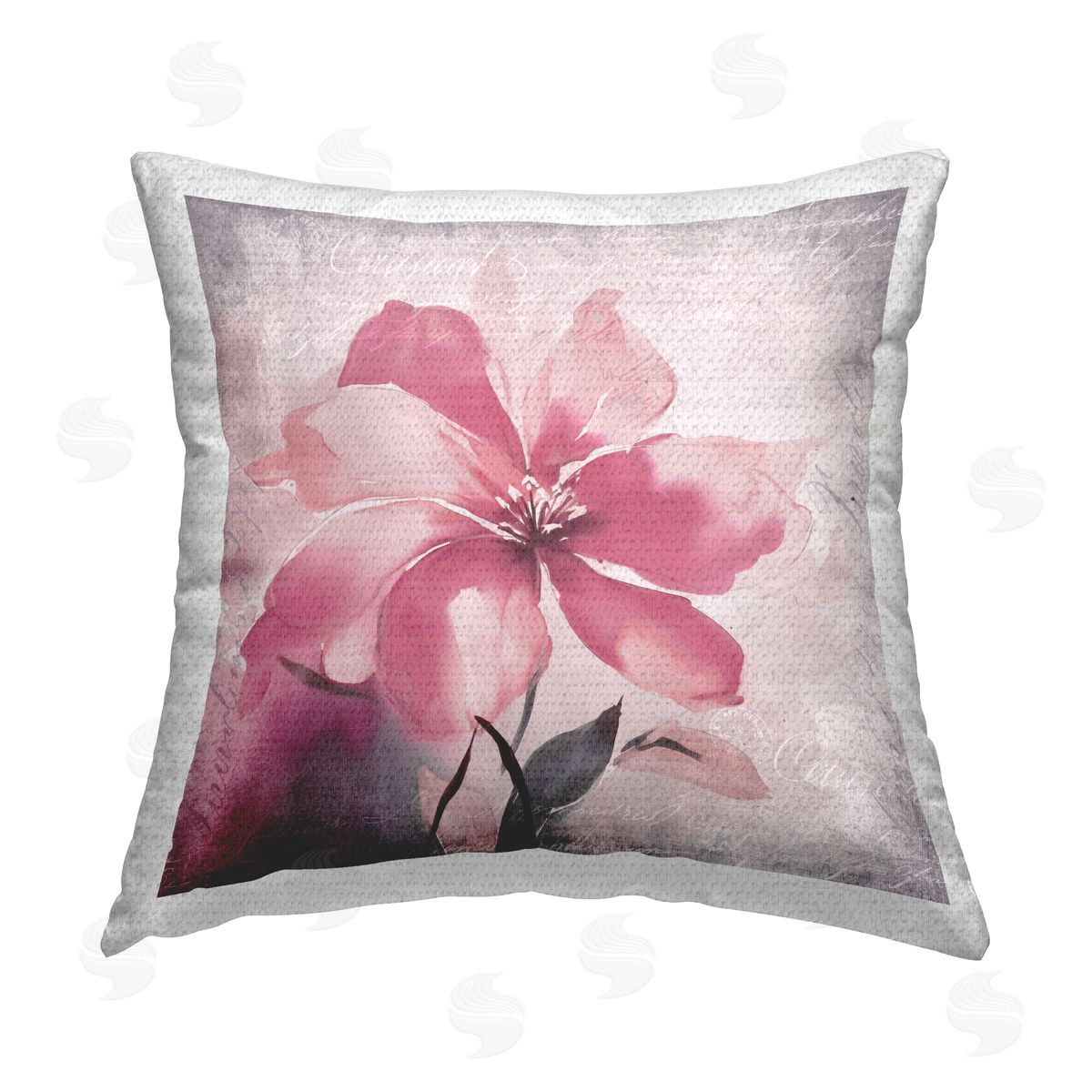 Andrea Haase Pink Flower Bloom Outdoor Quick-Dry Polyester Printed Throw Pillow