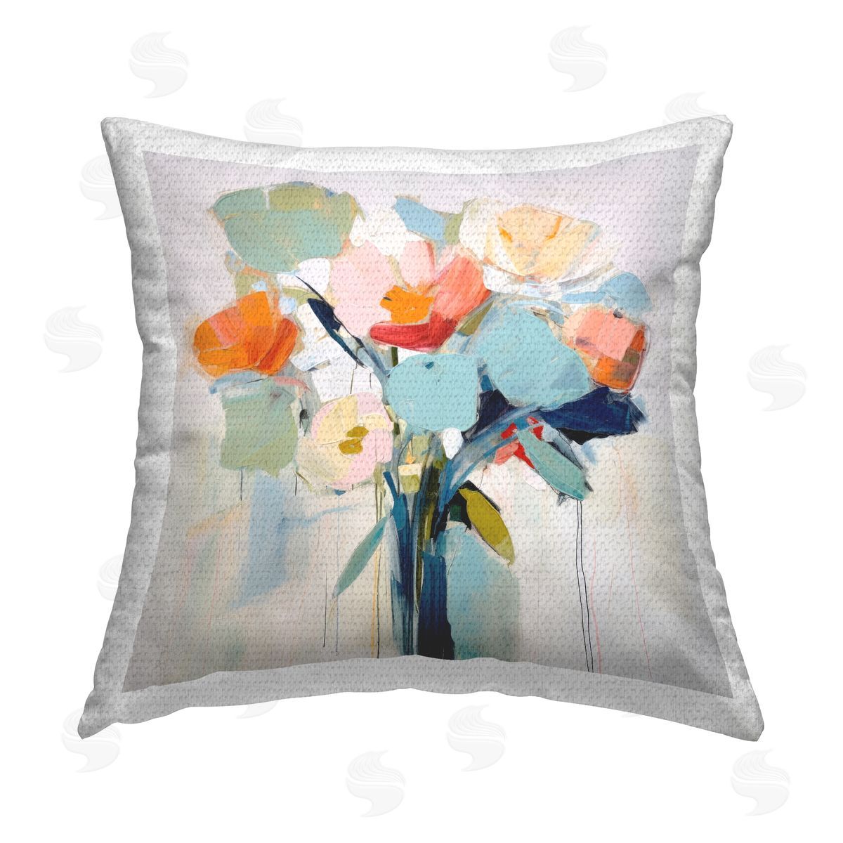 Irena Orlov Abstract Floral Arrangement, Abstract Flower Bouquet Outdoor Quick-Dry Polyester Printed Throw Pillow