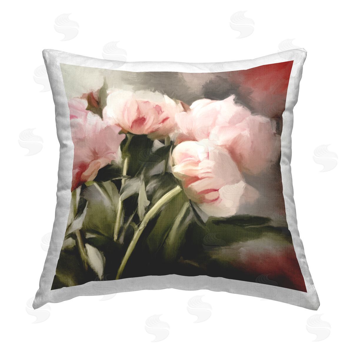 Dan Meneely Pink Floral Bunches Printed Plush Polyester Throw Pillow