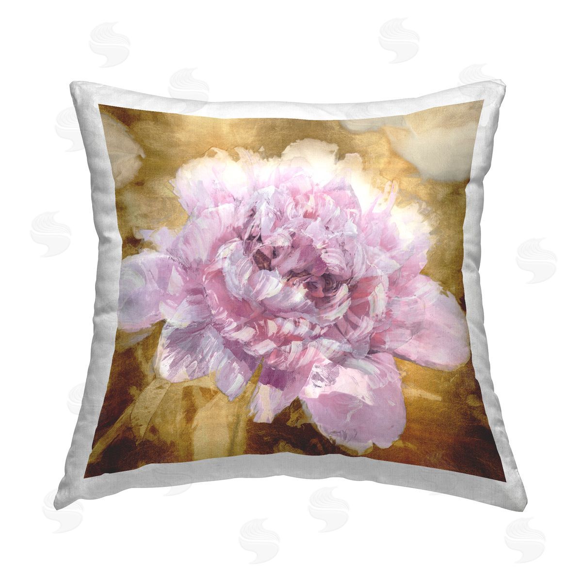 Shawna Sullivan Abstract Pink Rose Printed Plush Polyester Throw Pillow