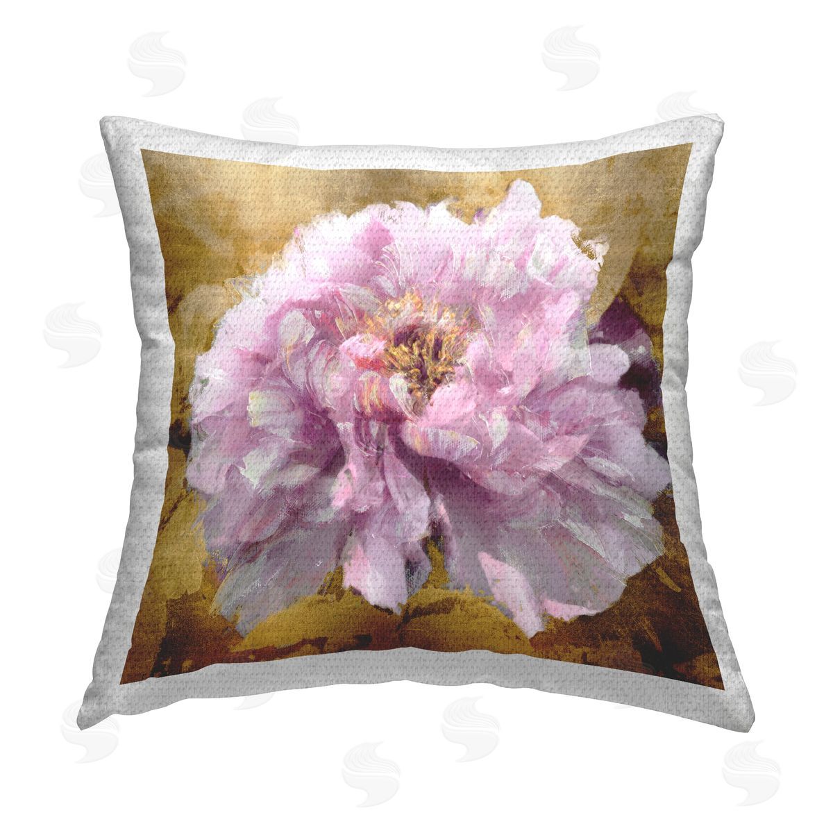 Shawna Sullivan Pink Abstract Carnation Outdoor Quick-Dry Polyester Printed Throw Pillow