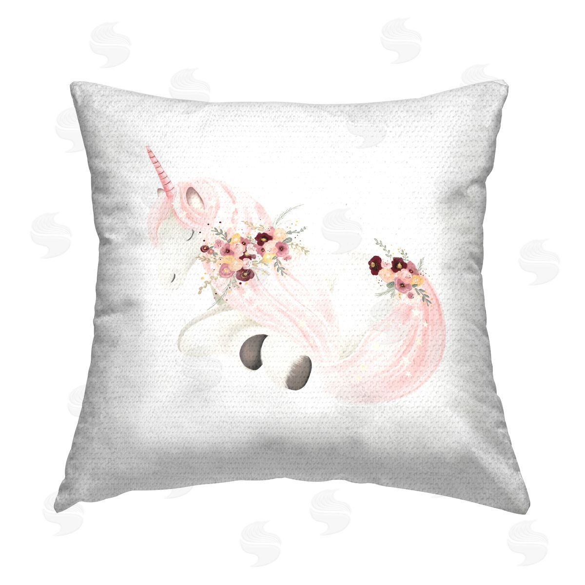 Studio Q Pink Sleeping Unicorn Outdoor Quick-Dry Polyester Printed Throw Pillow