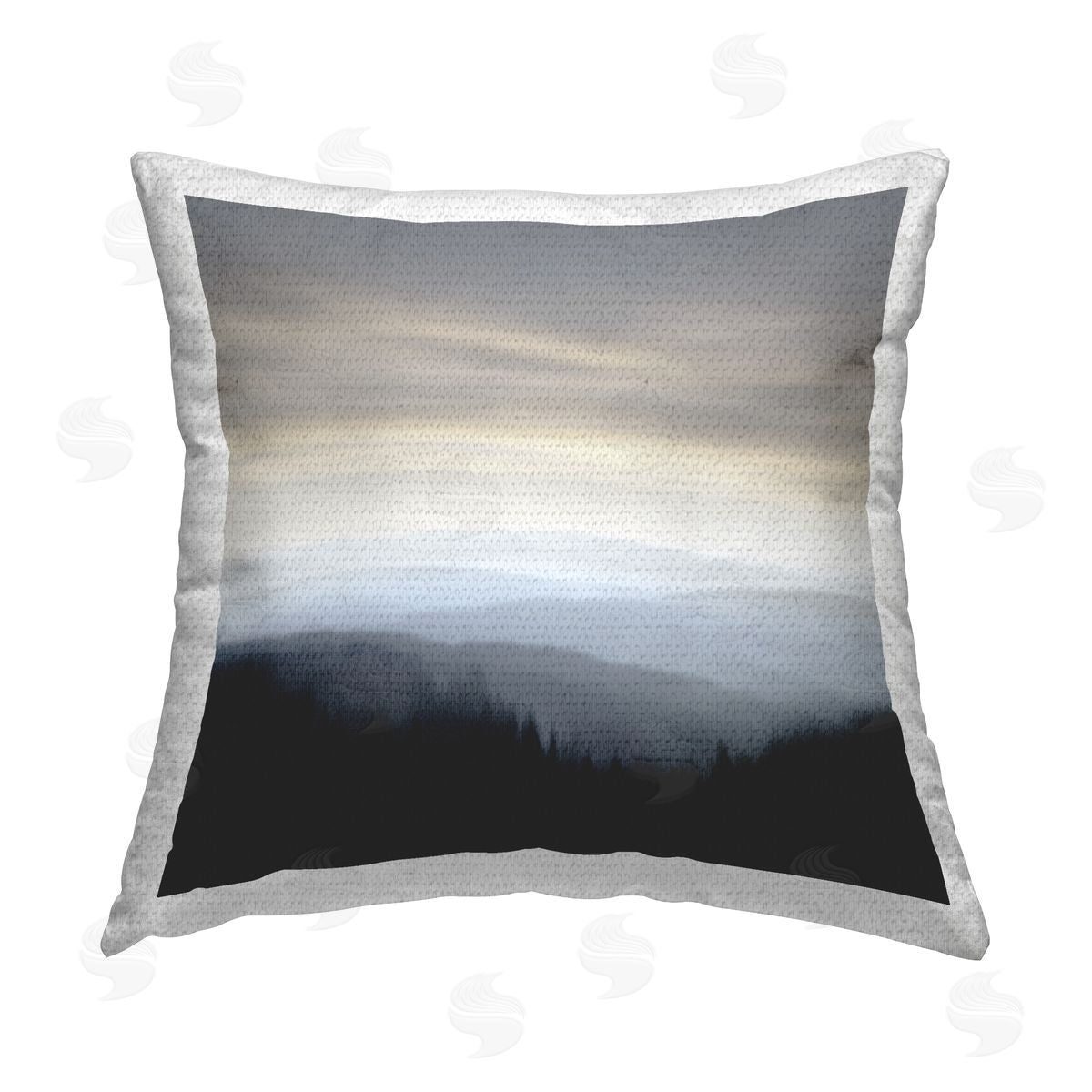 Madeline Clark Dark Forest Landscape Outdoor Quick-Dry Polyester Printed Throw Pillow