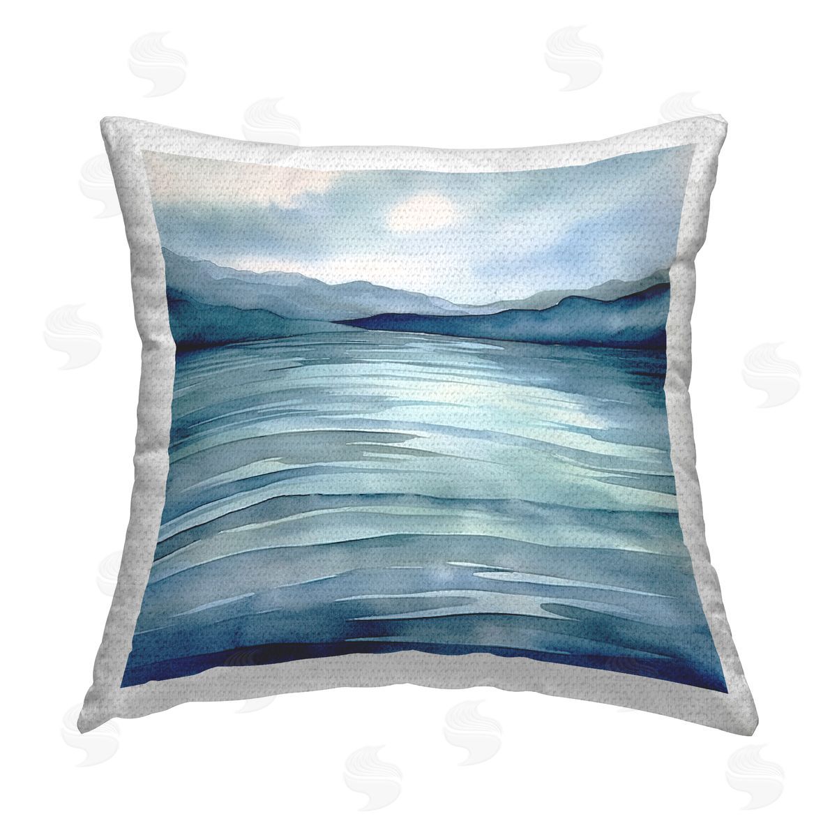 Andrea Haase Abstract Lake View Outdoor Quick-Dry Polyester Printed Throw Pillow