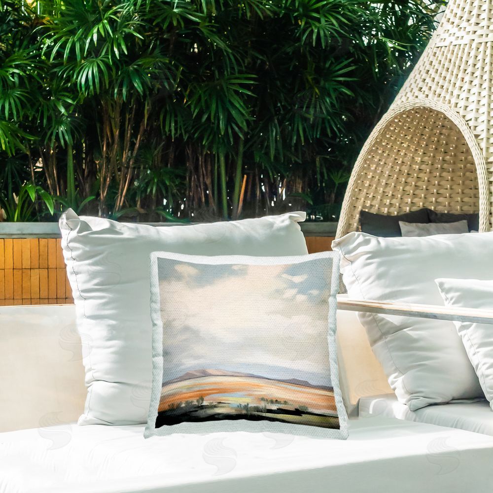 Irena Orlov Desert Dunes Landscape Outdoor Quick-Dry Polyester Printed Throw Pillow in Back Yard