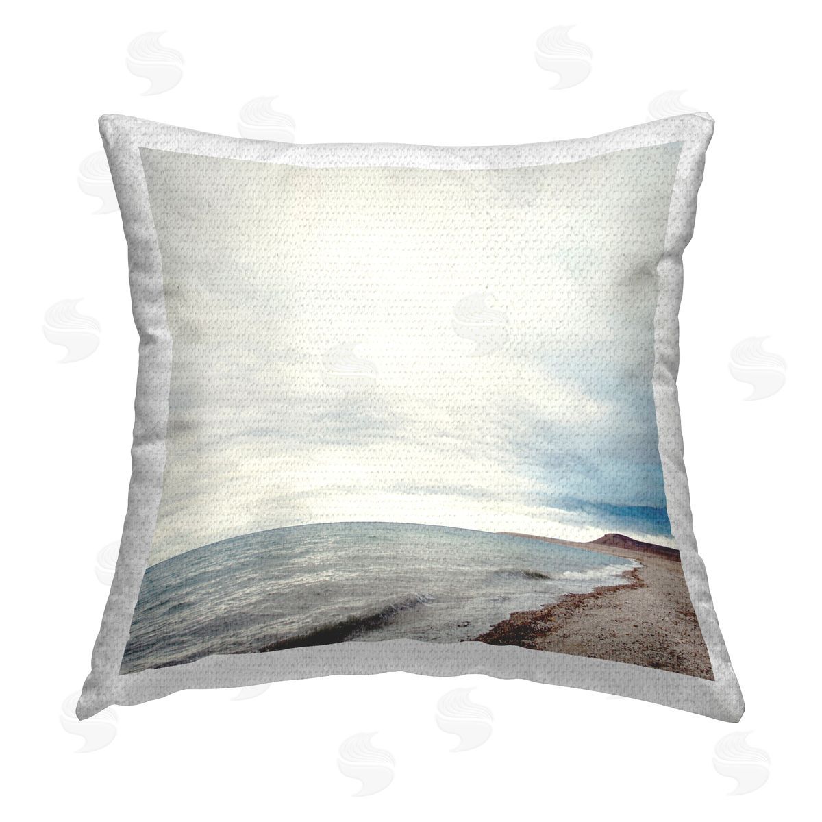 Anna Coppel Nautical Beach Horizon Outdoor Quick-Dry Polyester Printed Throw Pillow