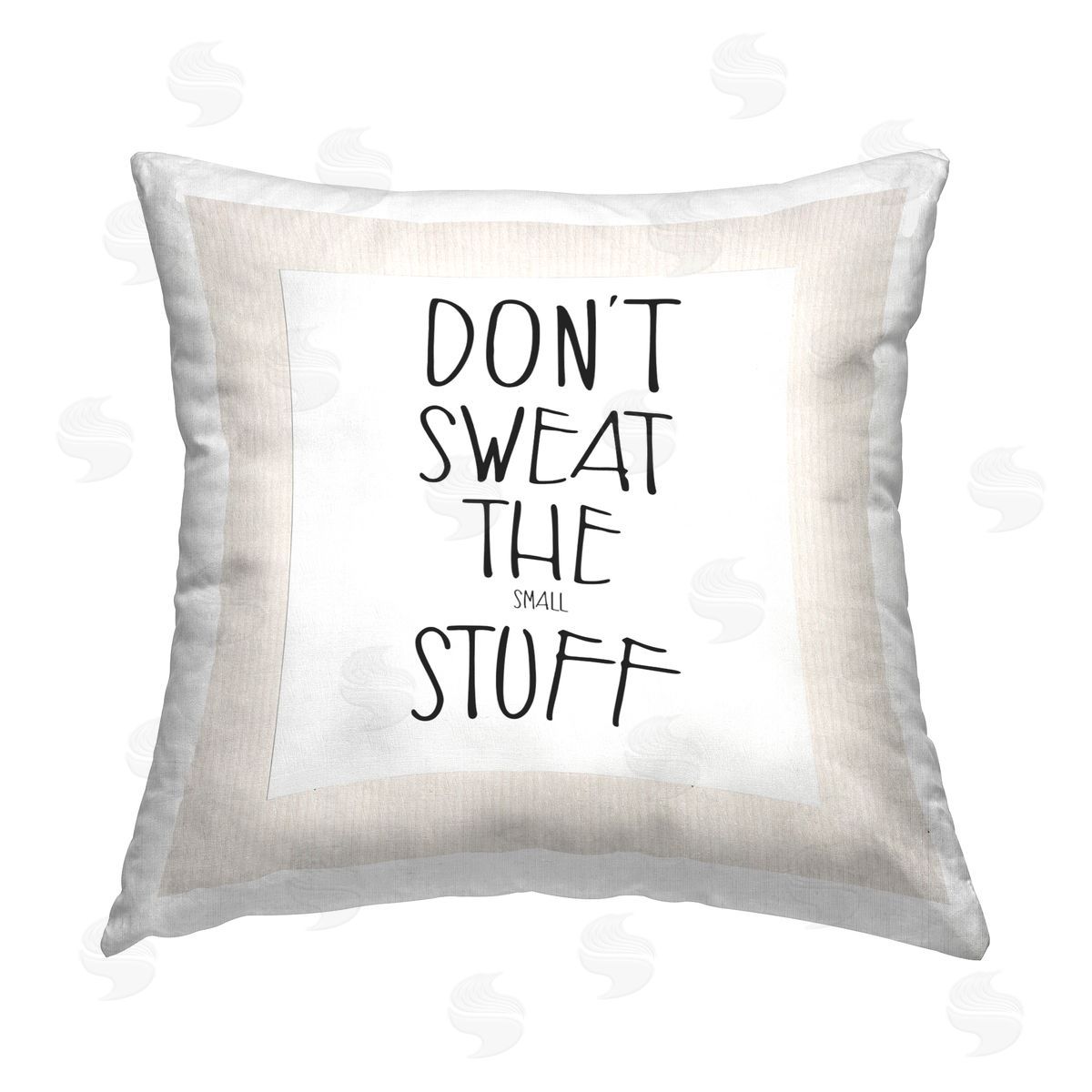 Karen Smith Minimal Small Stuff Phrase Printed Plush Polyester Throw Pillow