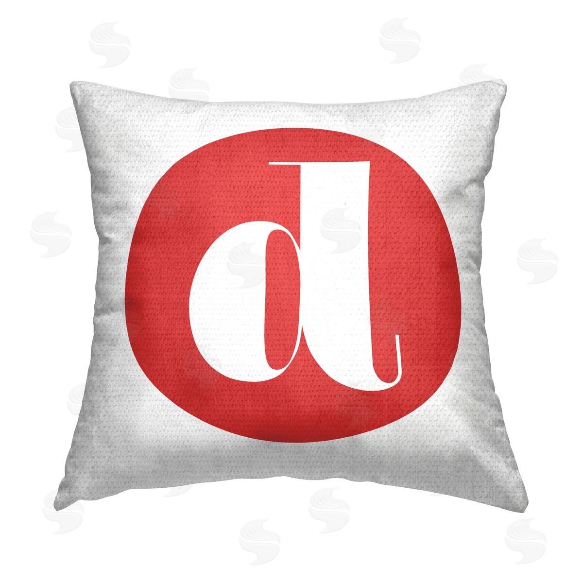 Stupell Studio Red Initial D Outdoor Quick-Dry Polyester Printed Throw Pillow