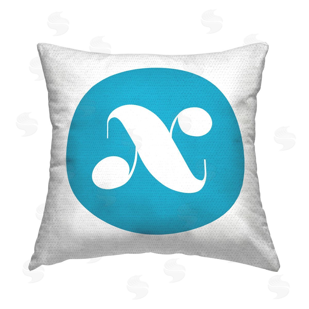 Stupell Studio Blue Initial X Outdoor Quick-Dry Polyester Printed Throw Pillow