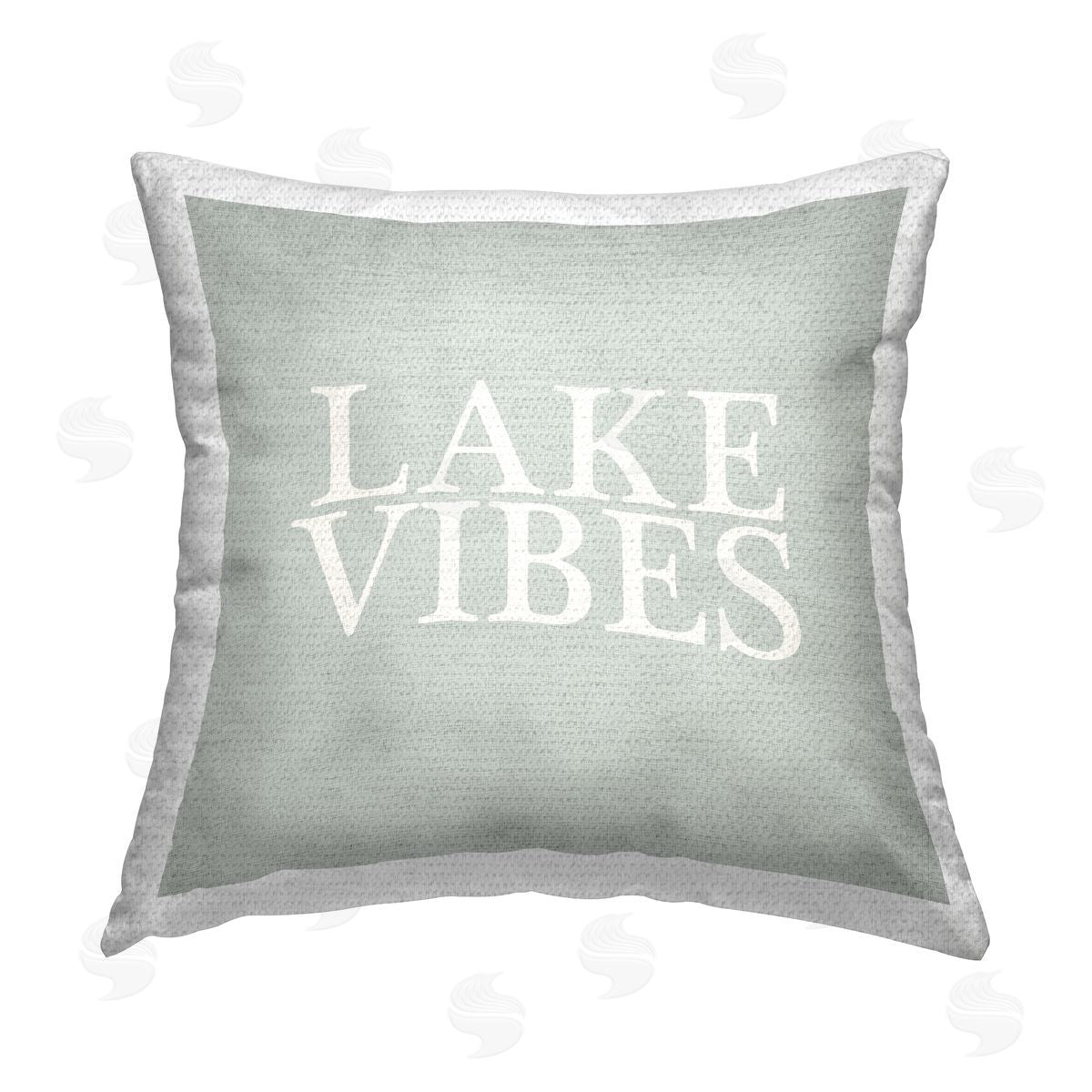 Stupell Studio Lake Vibes Phrase Outdoor Quick-Dry Polyester Printed Throw Pillow