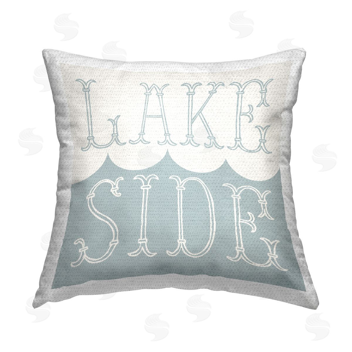 Stupell Studio Lakeside Wave Phrase Outdoor Quick-Dry Polyester Printed Throw Pillow