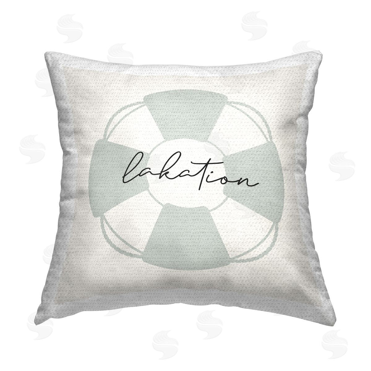 Stupell Studio Lakation Life Buoy Outdoor Quick-Dry Polyester Printed Throw Pillow
