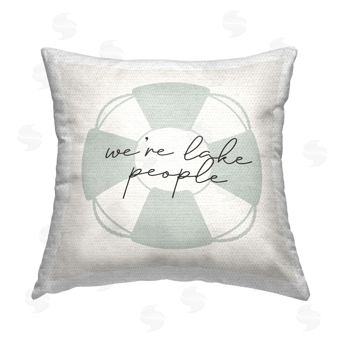 Stupell Studio Lake People Phrase Outdoor Quick-Dry Polyester Printed Throw Pillow
