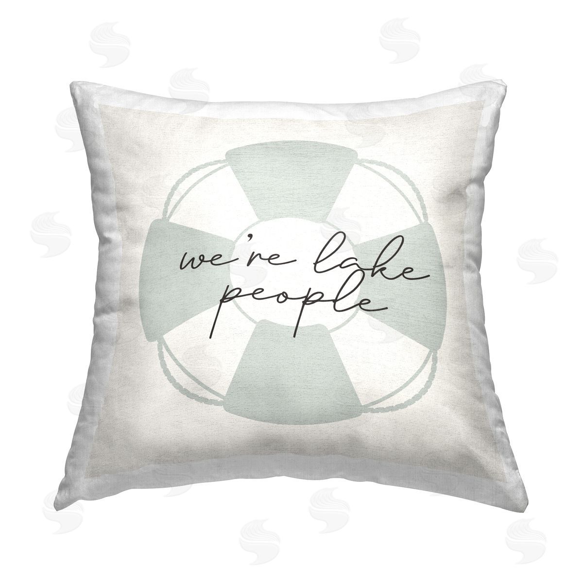 Stupell Studio Lake People Phrase Printed Plush Polyester Throw Pillow