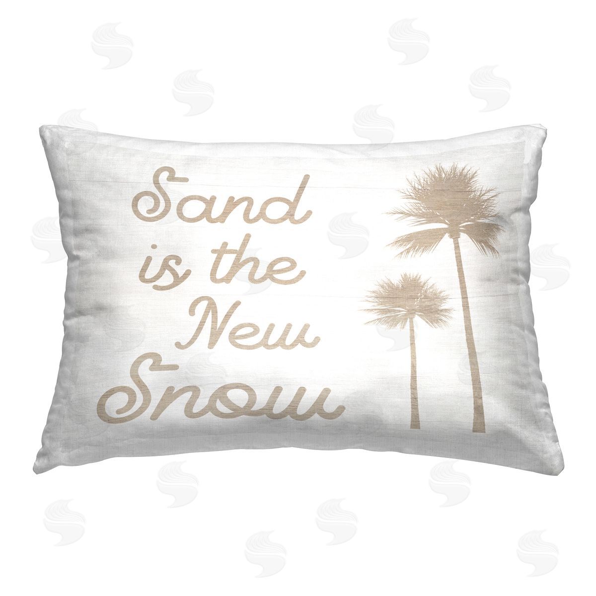 Stupell Studio Sand is New Snow Printed Plush Polyester Throw Pillow