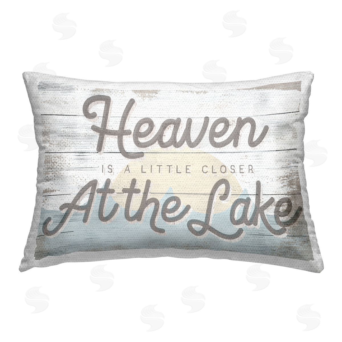 Stupell Studio Heaven at Lake Phrase Outdoor Quick-Dry Polyester Printed Throw Pillow