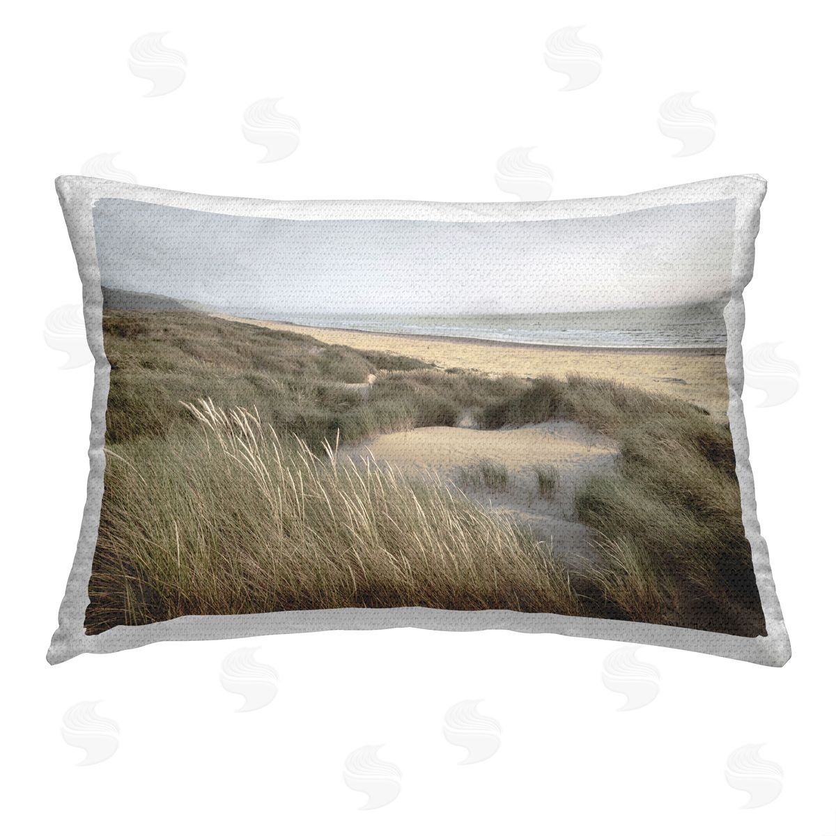 Alan Majchrowicz Windblown Beach Grasses Outdoor Quick-Dry Polyester Printed Throw Pillow