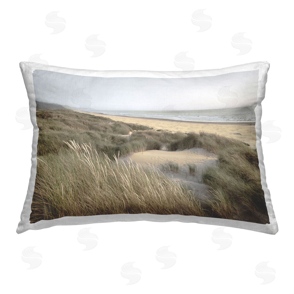 Alan Majchrowicz Windblown Beach Grasses Printed Plush Polyester Throw Pillow