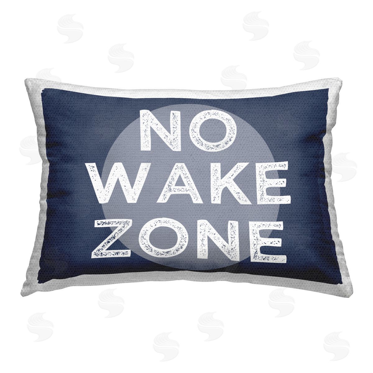 Stupell Studio Blue No Wake Zone Outdoor Quick-Dry Polyester Printed Throw Pillow