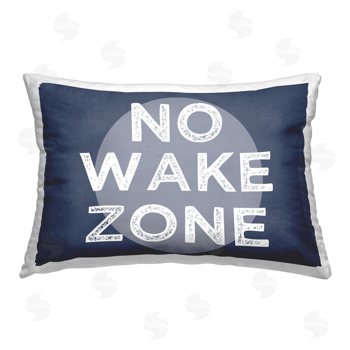 Stupell Studio Blue No Wake Zone Printed Plush Polyester Throw Pillow