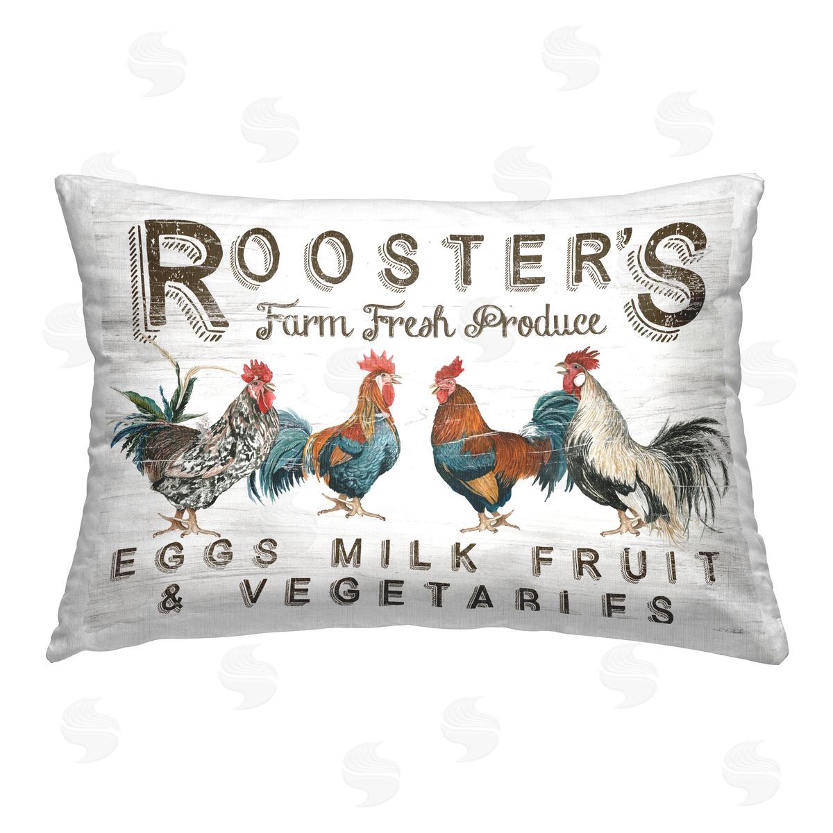 Cindy Jacobs Farm Fresh Produce Printed Plush Polyester Throw Pillow