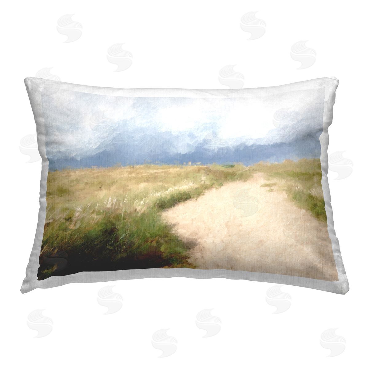 Kim Curinga Seaside Beach Path Printed Plush Polyester Throw Pillow